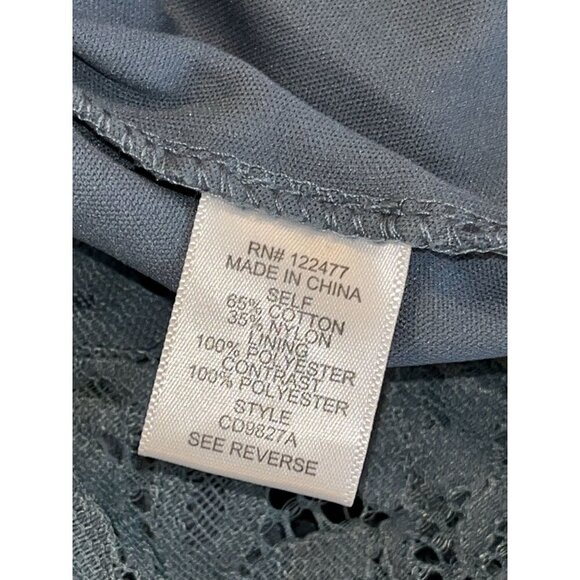 NSR Blue Crochet Lace Sleeveless Midi Dress For Women Size Medium - Picture 10 of 10